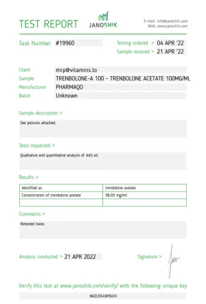 Alternative view of Trenbolone A 100